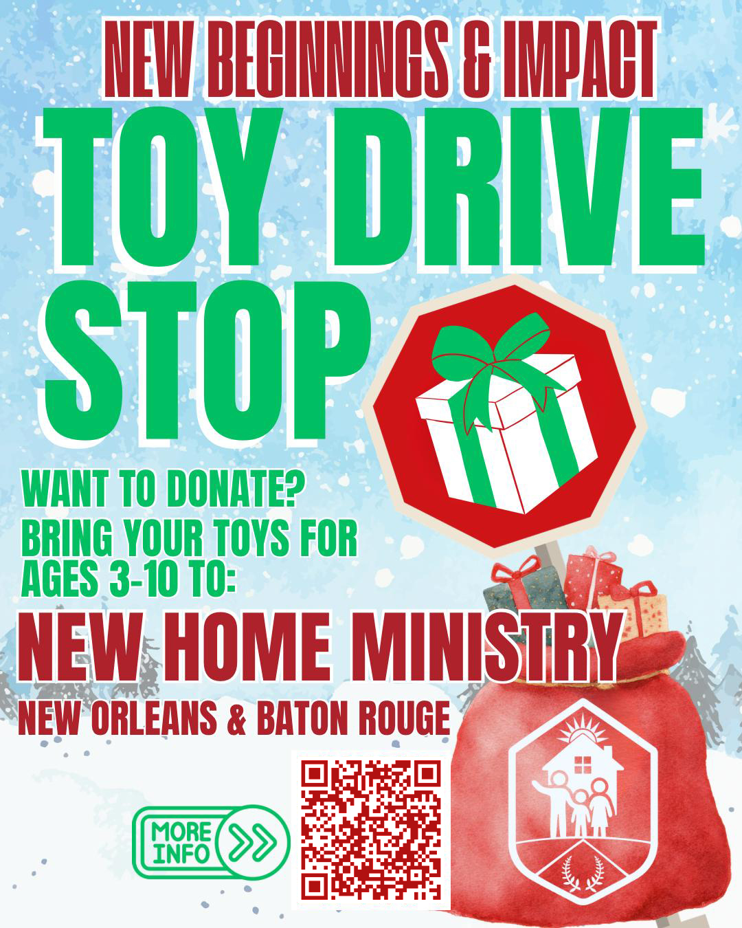 New Home Ministries Toy Drive Stop