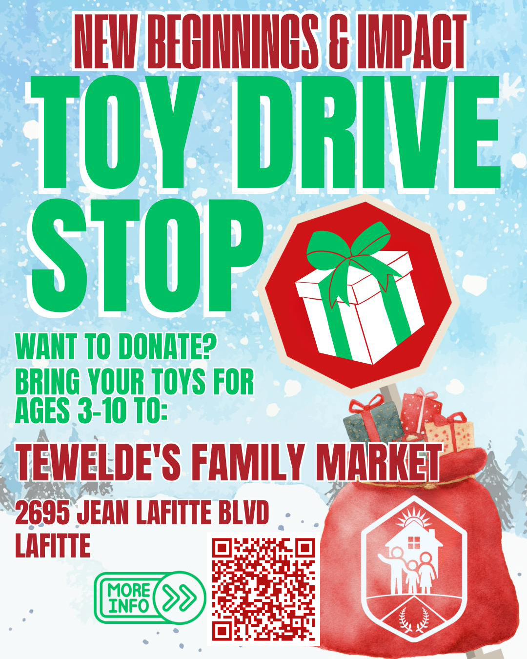 Teweldes Family Market Toy Drive Stop